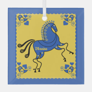 Ukraine Folk Art Glass Ornament
