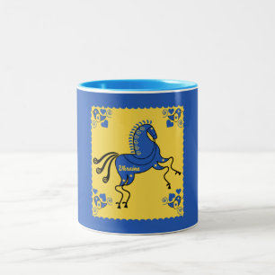 Ukraine Folk Art Two-Tone Coffee Mug
