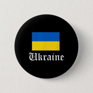 Ukraine Footll Country Pride Vintage Button