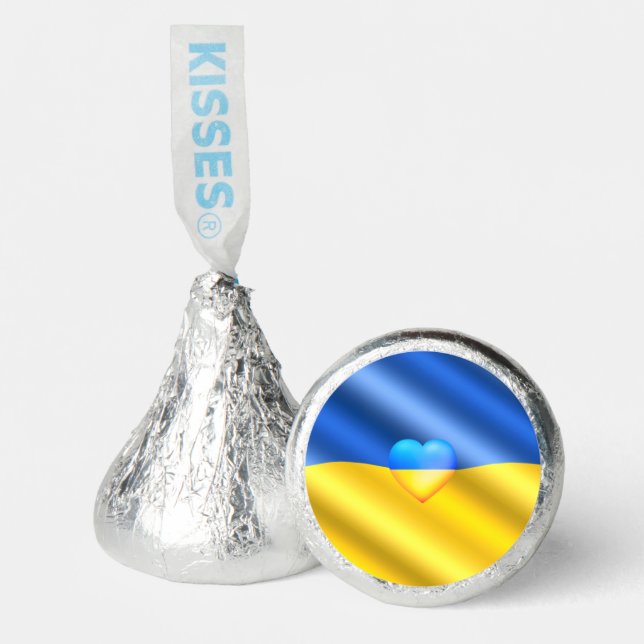 Ukraine Freedom Свобода Ukrainian Flag Solidarity Hershey®'s Kisses® (Front)