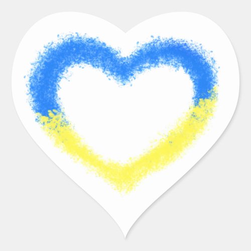 Ukraine _ Freedom _ Peace _ Ukrainian Flag Heart  Heart Sticker
