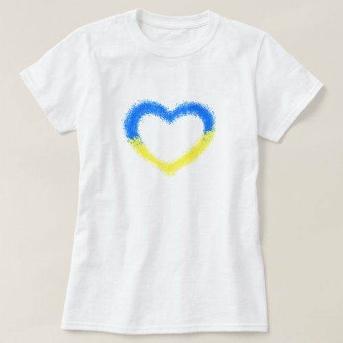 Ukraine _ Freedom _ Peace _ Ukrainian Flag Heart  T_Shirt