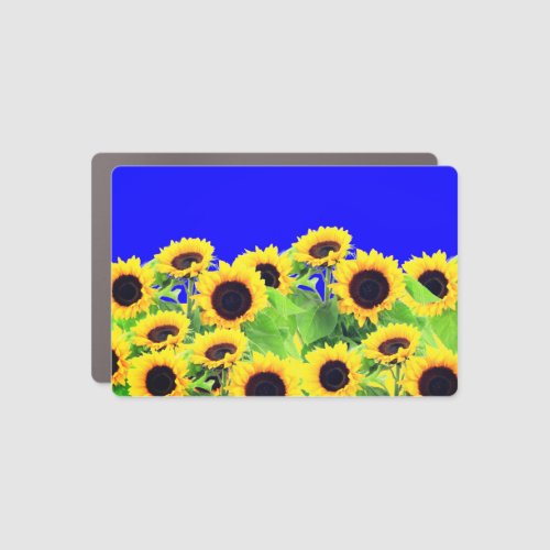 Ukraine Freedom Peace _ Ukrainian Flag Sunflowers Car Magnet