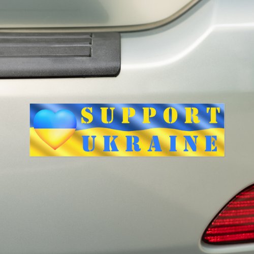 Ukraine _ Freedom Support _ Peace _ Ukrainian Flag Bumper Sticker