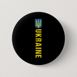 Ukraine Gift Flag Ukraini Kyiv Ukrainian Ukrajina Button