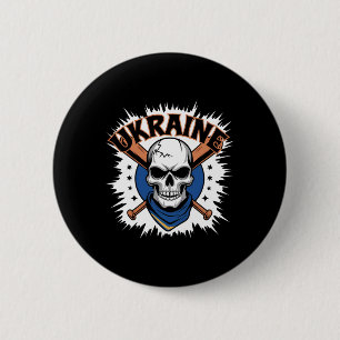 Ukraine Gift Flag Ukraini Kyiv Ukrainian Ukrajina Button