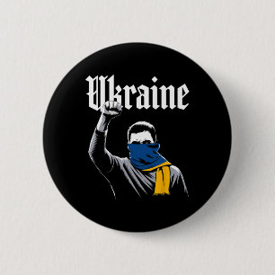 Ukraine Gift Flag Ukraini Kyiv Ukrainian Ukrajina Button