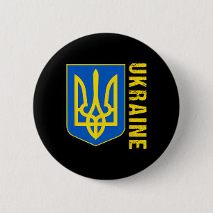 Ukraine Gift Flag Ukraini Kyiv Ukrainian Ukrajina Button