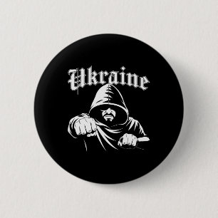 Ukraine Gift Flag Ukraini Kyiv Ukrainian Ukrajina Button