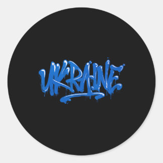 Ukraine Gift Flag Ukraini Kyiv Ukrainian Ukrajina Classic Round Sticker