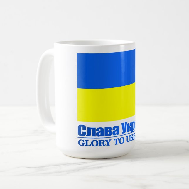 Ukraine (Glory to Ukraine) Coffee Mug (Front Left)