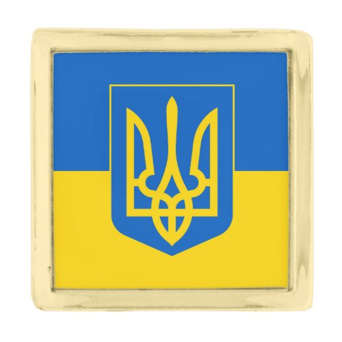 Ukraine Gold Finish Lapel Pin