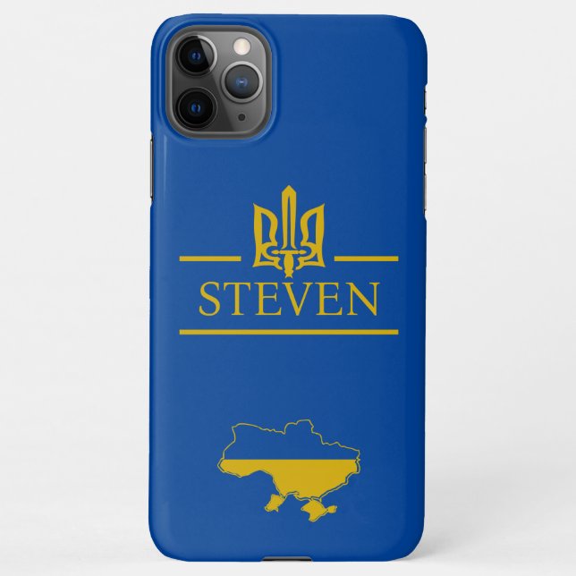 Ukraine Golden font Name iPhone Case (Back)