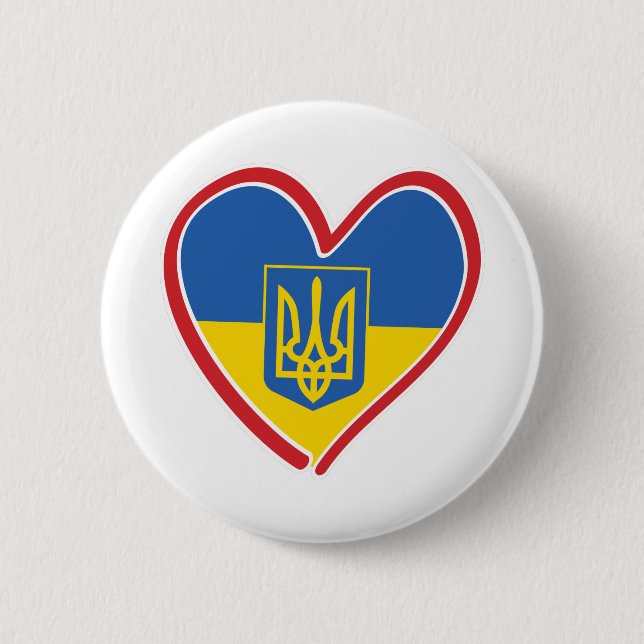Ukraine-Heart Button (Front)
