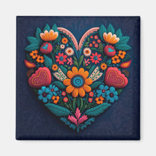 Ukraine Heart of Flowers Magnet