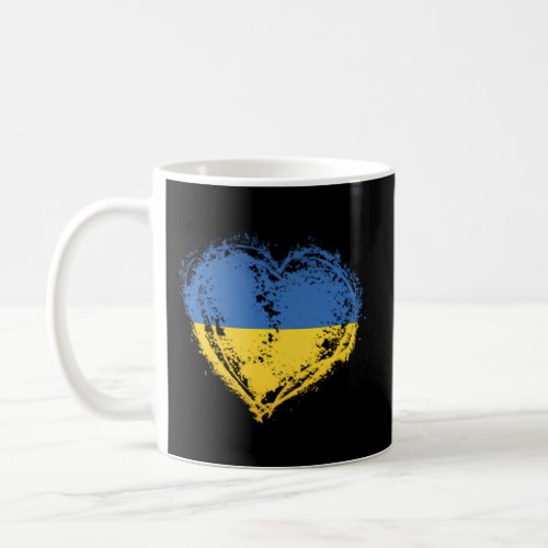 Ukraine Heart Shape Flag Stylish Coffee Mug