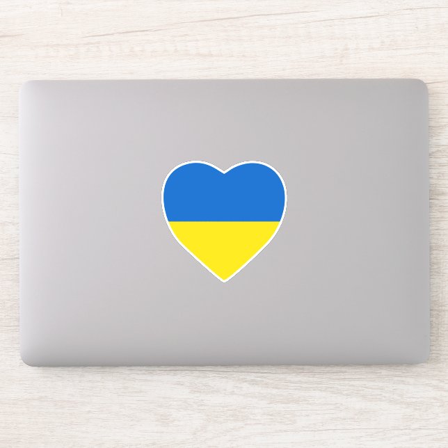Ukraine Heart Sticker (Computer)