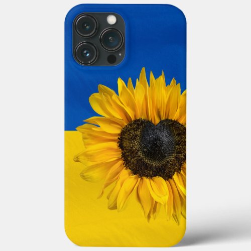 Ukraine Heart Sunflower iPhone 13 Pro Max Case