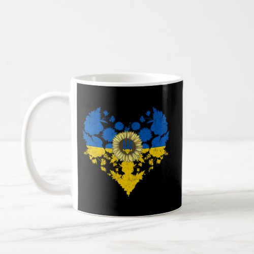 Ukraine Heart Sunflower Pocket Style Ukrainian Fla Coffee Mug