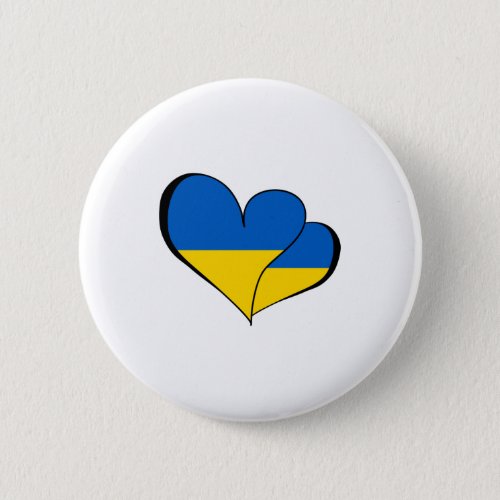 Ukraine Heart Supporting Ukraine Button