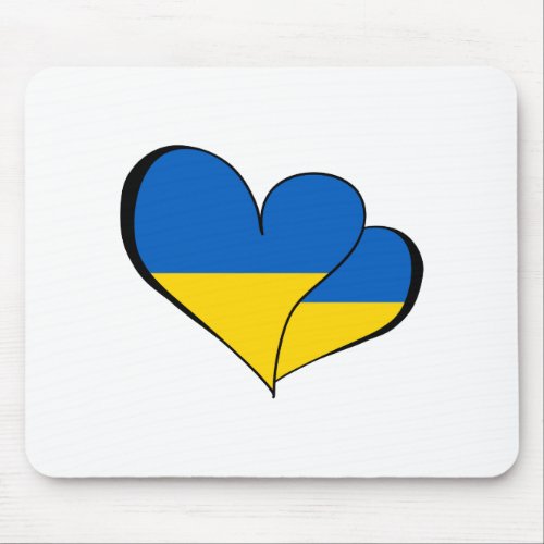 Ukraine Heart Supporting Ukraine Mouse Pad
