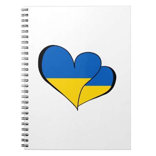 Ukraine Heart Supporting Ukraine Notebook