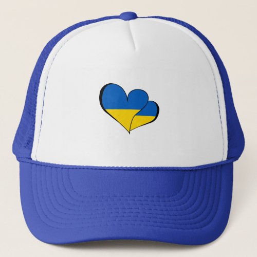 Ukraine Heart Supporting Ukraine Trucker Hat