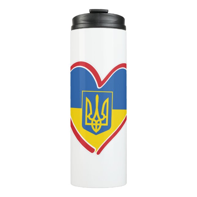 Ukraine-Heart Thermal Tumbler (Front)