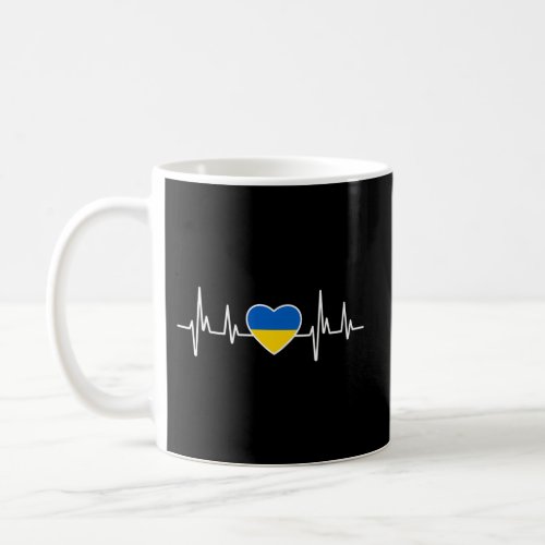 Ukraine Heartbeat Ukrainian Flag Coffee Mug