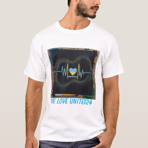 Ukraine Heartbeat United24 Support t-shirt for men