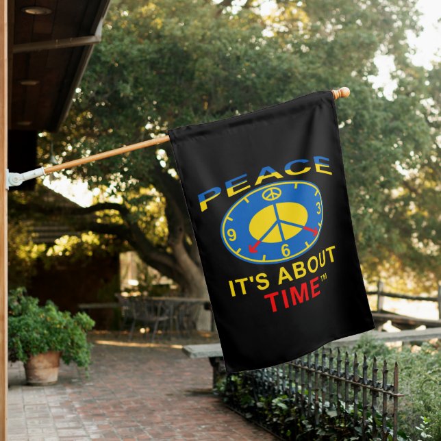 Ukraine House Flag (In SItu)