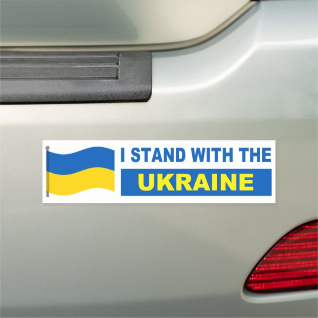 Ukraine I Stand With The Ukraine Car Magnet (In Situ)