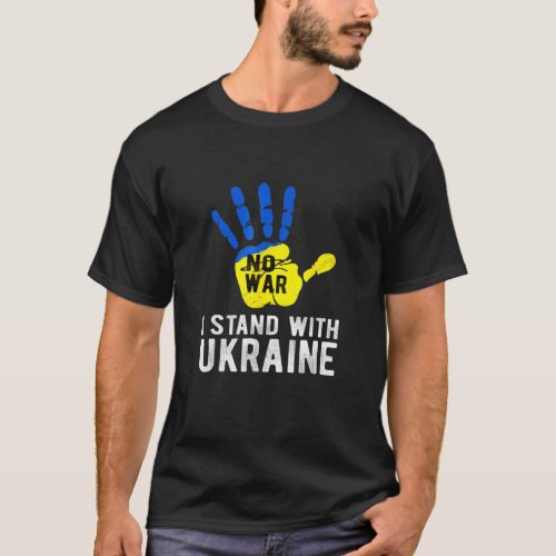 Ukraine I Stand With Ukraine Ukrainian Flag Suppor T_Shirt