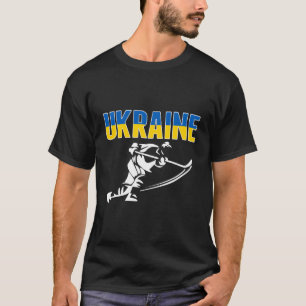 Ukraine Ice Hockey Fans Jersey Ukrainian Flag Hock T-Shirt