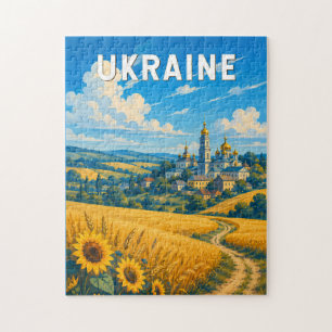 Ukraine Illustration Travel Art Vintage Jigsaw Puzzle