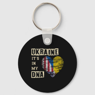 Ukraine It's In My Dna Ukrainian Support Colors He Keychain