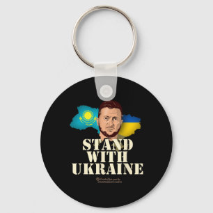 Ukraine Kazakhstan Volodymyr Zelensky Stand With U Keychain