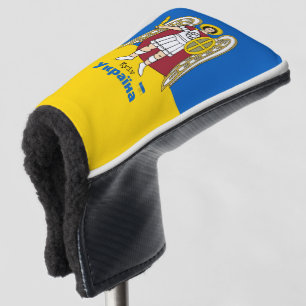 Ukraine & Kyiv City Coat of Arms, Ukrainian Flag Golf Head Cover