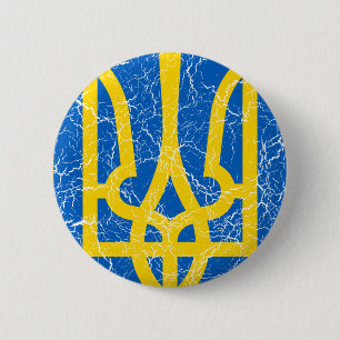 Ukraine Lesser Coat Of Arms Pinback Button