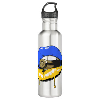 Ukraine Lips Stainless Steel Water Bottle