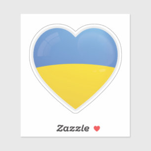 Ukraine Love Flag Sticker
