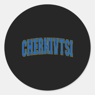 Ukraine Lovers Patriotic Proud Ukrainian Chernivts Classic Round Sticker