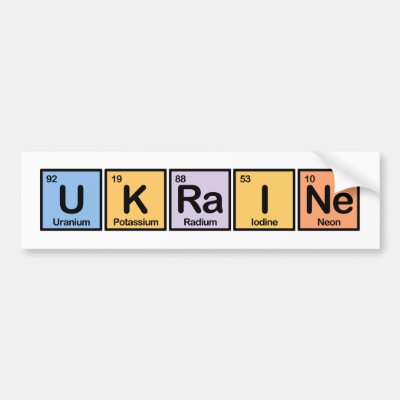 Ukraine made of Elements Bumper Sticker