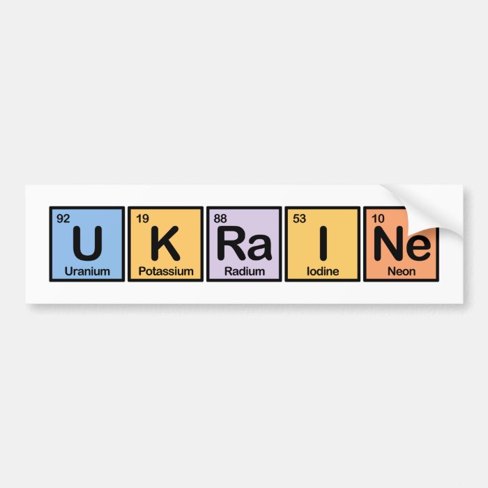 Ukraine made of Elements Bumper Sticker