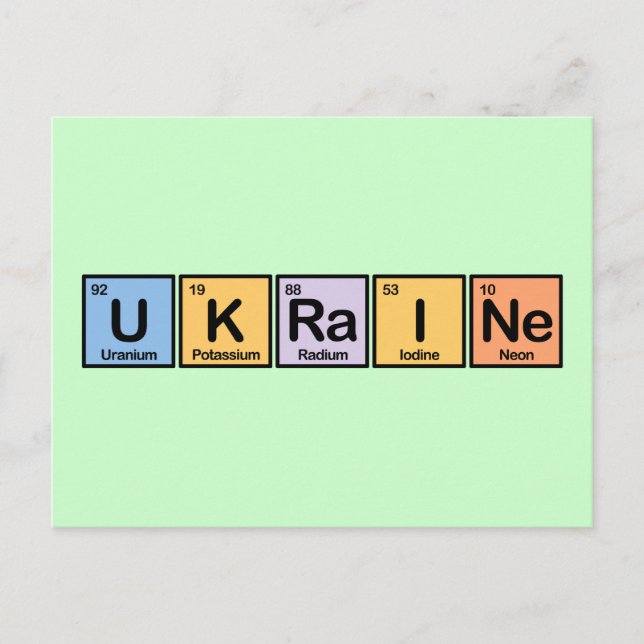 Ukraine made of Elements Postcard (Front)