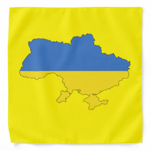 Ukraine Map Bandana