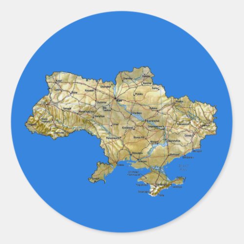 Ukraine Map Sticker