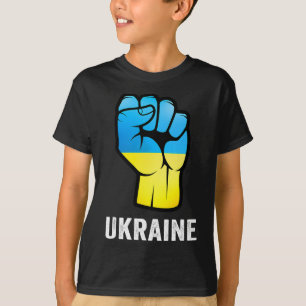 Ukraine Map With Flag Colours Ukrainian Pride Men  T-Shirt