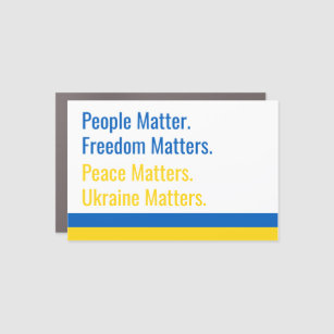 Ukraine Matters Square Sticker Car Magnet