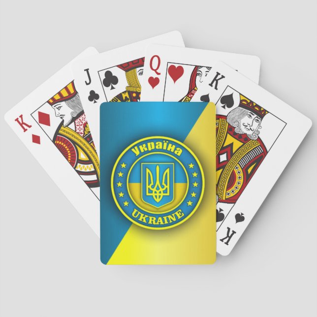 Ukraine Medallion Poker Cards (Back)